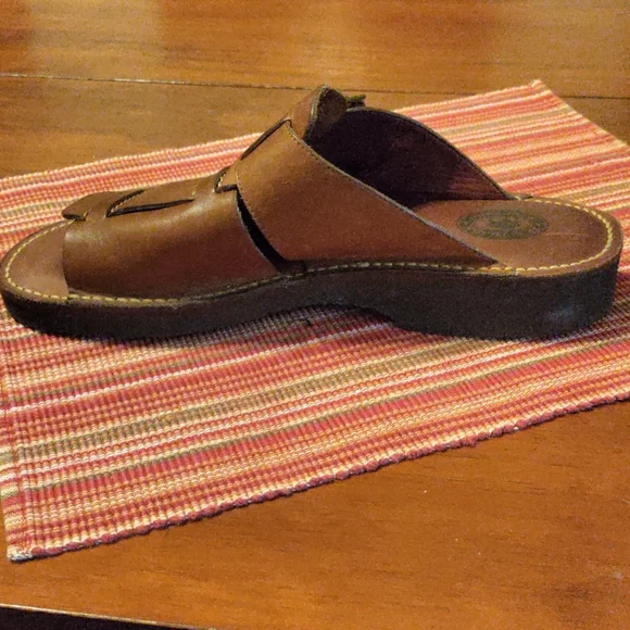 H.S. Trask Men's Leather Slip-On Sandals Slides 9 - Picture 7 of 8